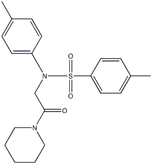 4-methyl-N-(4-methylphenyl)-N-(2-oxo-2-piperidin-1-ylethyl)benzenesulfonamide Struktur