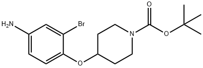 tert-Butyl 4-(4-amino-2-bromophenoxy)piperidine-1-carboxylate Struktur