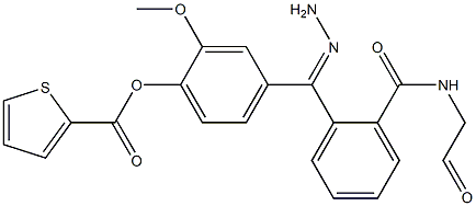 4-{2-[(benzoylamino)acetyl]carbohydrazonoyl}-2-methoxyphenyl 2-thiophenecarboxylate Struktur