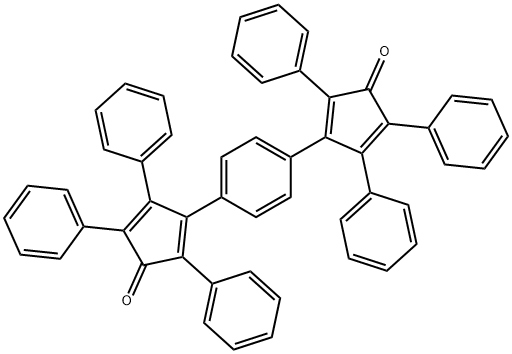 2,4-Cyclopentadien-1-one, 3,3'-(1,4-phenylene)bis[2,4,5-triphenyl- Struktur