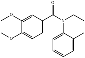 N-ethyl-3,4-dimethoxy-N-(2-methylphenyl)benzamide Struktur