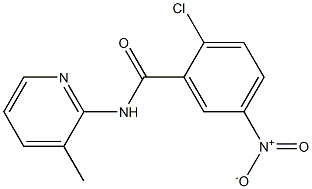 2-chloro-N-(3-methylpyridin-2-yl)-5-nitrobenzamide Struktur