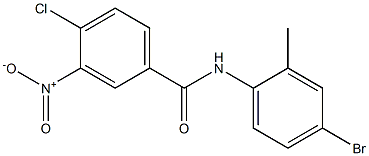 N-(4-bromo-2-methylphenyl)-4-chloro-3-nitrobenzamide Struktur