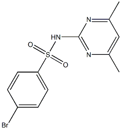 4-bromo-N-(4,6-dimethyl-2-pyrimidinyl)benzenesulfonamide Struktur