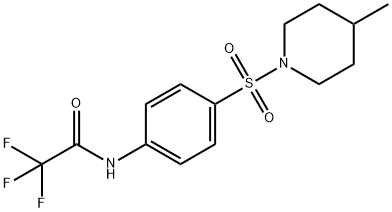 2,2,2-trifluoro-N-{4-[(4-methyl-1-piperidinyl)sulfonyl]phenyl}acetamide Struktur