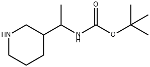 tert-butyl N-[1-(piperidin-3-yl)ethyl]carbamate Struktur