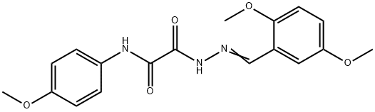 2-[2-(2,5-dimethoxybenzylidene)hydrazino]-N-(4-methoxyphenyl)-2-oxoacetamide Struktur