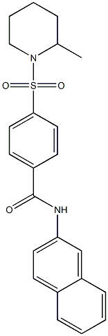 4-[(2-methyl-1-piperidinyl)sulfonyl]-N-(2-naphthyl)benzamide Struktur