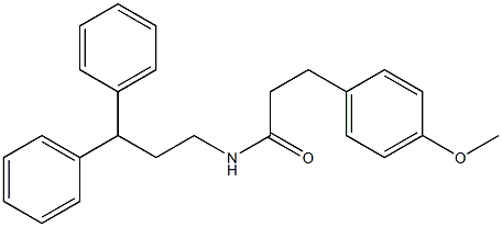 N-(3,3-diphenylpropyl)-3-(4-methoxyphenyl)propanamide Struktur