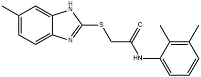 N-(2,3-dimethylphenyl)-2-[(5-methyl-1H-benzimidazol-2-yl)sulfanyl]acetamide Struktur