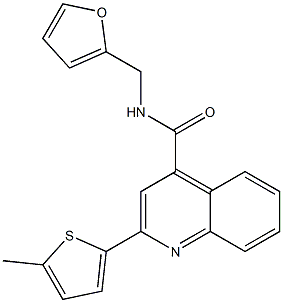 N-(2-furylmethyl)-2-(5-methyl-2-thienyl)-4-quinolinecarboxamide Struktur