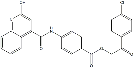 2-(4-chlorophenyl)-2-oxoethyl 4-{[(2-hydroxy-4-quinolinyl)carbonyl]amino}benzoate Struktur