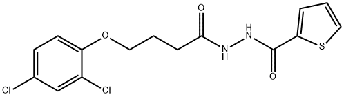 N'-[4-(2,4-dichlorophenoxy)butanoyl]-2-thiophenecarbohydrazide Struktur