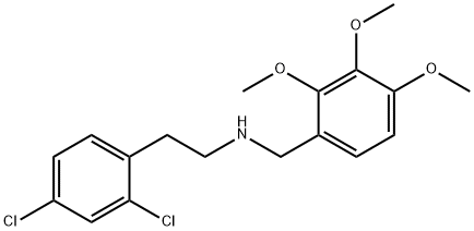 2-(2,4-dichlorophenyl)-N-(2,3,4-trimethoxybenzyl)ethanamine Struktur