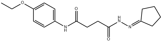 4-(2-cyclopentylidenehydrazino)-N-(4-ethoxyphenyl)-4-oxobutanamide Struktur