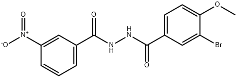 3-bromo-4-methoxy-N'-(3-nitrobenzoyl)benzohydrazide Struktur