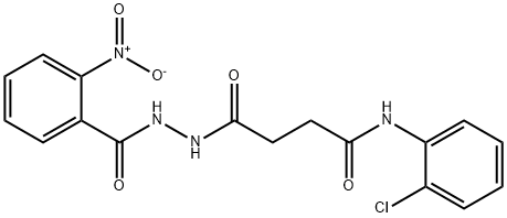 N-(2-chlorophenyl)-4-[2-(2-nitrobenzoyl)hydrazino]-4-oxobutanamide Struktur