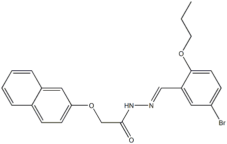 N'-(5-bromo-2-propoxybenzylidene)-2-(2-naphthyloxy)acetohydrazide Struktur