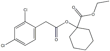 ethyl 1-[2-(2,4-dichlorophenyl)acetoxy]cyclohexanecarboxylate Struktur