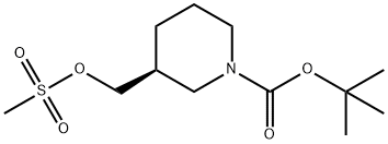 (S)-[[(Methylsulfonyl)oxy]methyl]piperidine-1-carboxylic Acid tert-Butyl Ester Struktur