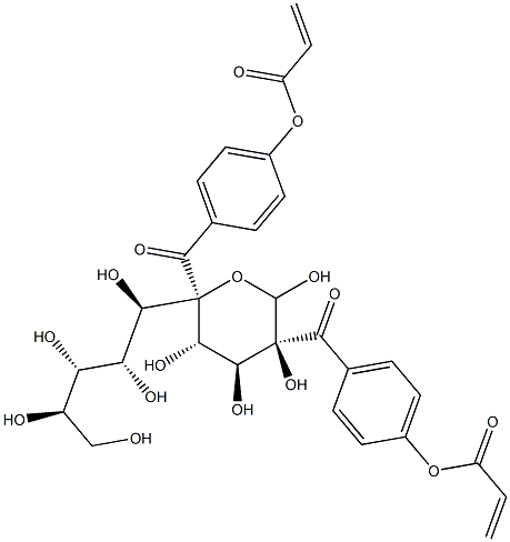 2,5-Bis-(4-acryloxybenzoyl)isomannid Struktur