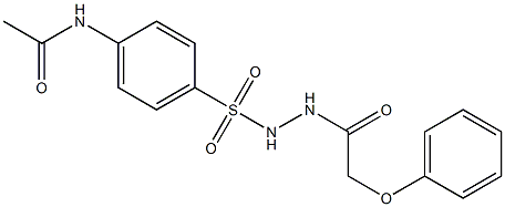 N-(4-{[2-(2-phenoxyacetyl)hydrazino]sulfonyl}phenyl)acetamide Struktur