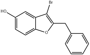 2-benzyl-3-bromo-1-benzofuran-5-ol Struktur