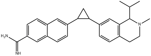 2-NaphthalenecarboxiMidaMide, 6-[2-[1,2,3,4-tetrahydro-2-Methyl-1-(1-Methylethyl)-7-isoquinolinyl]cyclopropyl]- Struktur