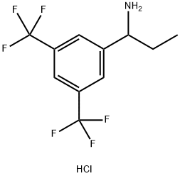 1-[3,5-BIS(TRIFLUOROMETHYL)PHENYL]PROPYLAMINE HYDROCHLORIDE Struktur