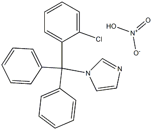 1-[(2-Chlorophenyl)(diphenyl)methyl]-1H-imidazole nitrate Struktur