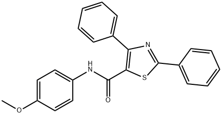 N-(4-methoxyphenyl)-2,4-diphenyl-1,3-thiazole-5-carboxamide Struktur