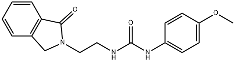 N-(4-methoxyphenyl)-N'-[2-(1-oxo-1,3-dihydro-2H-isoindol-2-yl)ethyl]urea Struktur