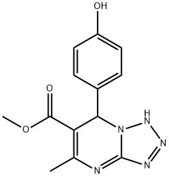 methyl 7-(4-hydroxyphenyl)-5-methyl-4,7-dihydrotetraazolo[1,5-a]pyrimidine-6-carboxylate Struktur