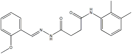 N-(2,3-dimethylphenyl)-4-[2-(2-methoxybenzylidene)hydrazino]-4-oxobutanamide Struktur