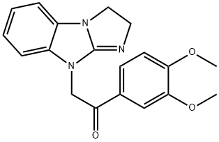 2-(2,3-dihydro-9H-imidazo[1,2-a]benzimidazol-9-yl)-1-(3,4-dimethoxyphenyl)ethanone Struktur