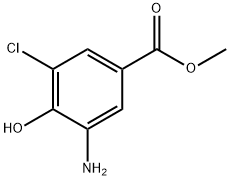 Benzoic acid, 3-amino-5-chloro-4-hydroxy-, methyl ester Struktur