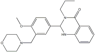 2-[4-(methyloxy)-3-(morpholin-4-ylmethyl)phenyl]-3-propyl-2,3-dihydroquinazolin-4(1H)-one Struktur