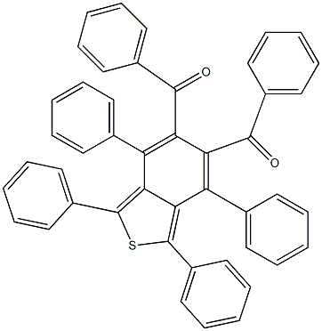 (6-benzoyl-1,3,4,7-tetraphenyl-2-benzothien-5-yl)(phenyl)methanone Struktur