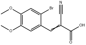 3-(2-bromo-4,5-dimethoxyphenyl)-2-cyanoacrylic acid Struktur