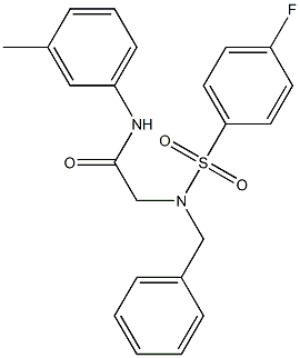 2-{benzyl[(4-fluorophenyl)sulfonyl]amino}-N-(3-methylphenyl)acetamide Struktur