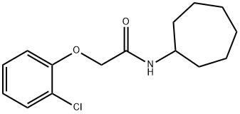 2-(2-chlorophenoxy)-N-cycloheptylacetamide Struktur