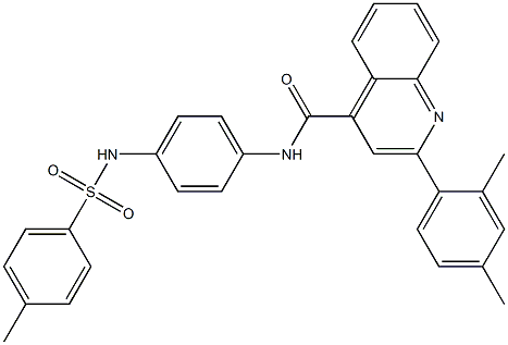 2-(2,4-dimethylphenyl)-N-(4-{[(4-methylphenyl)sulfonyl]amino}phenyl)-4-quinolinecarboxamide Struktur