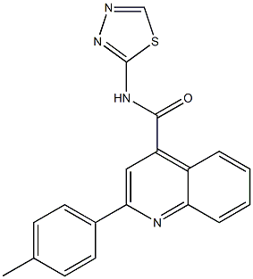 2-(4-methylphenyl)-N-(1,3,4-thiadiazol-2-yl)quinoline-4-carboxamide Struktur