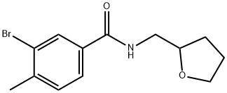 3-bromo-4-methyl-N-(tetrahydro-2-furanylmethyl)benzamide Struktur