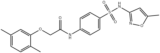 2-(2,5-dimethylphenoxy)-N-(4-{[(5-methyl-3-isoxazolyl)amino]sulfonyl}phenyl)acetamide Struktur