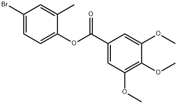 4-bromo-2-methylphenyl 3,4,5-trimethoxybenzoate Struktur