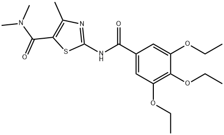 N,N,4-trimethyl-2-[(3,4,5-triethoxybenzoyl)amino]-1,3-thiazole-5-carboxamide Struktur