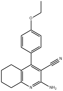 2-amino-4-(4-ethoxyphenyl)-5,6,7,8-tetrahydro-3-quinolinecarbonitrile Struktur