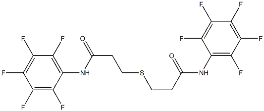 3-{[3-oxo-3-(2,3,4,5,6-pentafluoroanilino)propyl]sulfanyl}-N-(2,3,4,5,6-pentafluorophenyl)propanamide Struktur