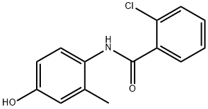 2-chloro-N-(4-hydroxy-2-methylphenyl)benzamide Struktur